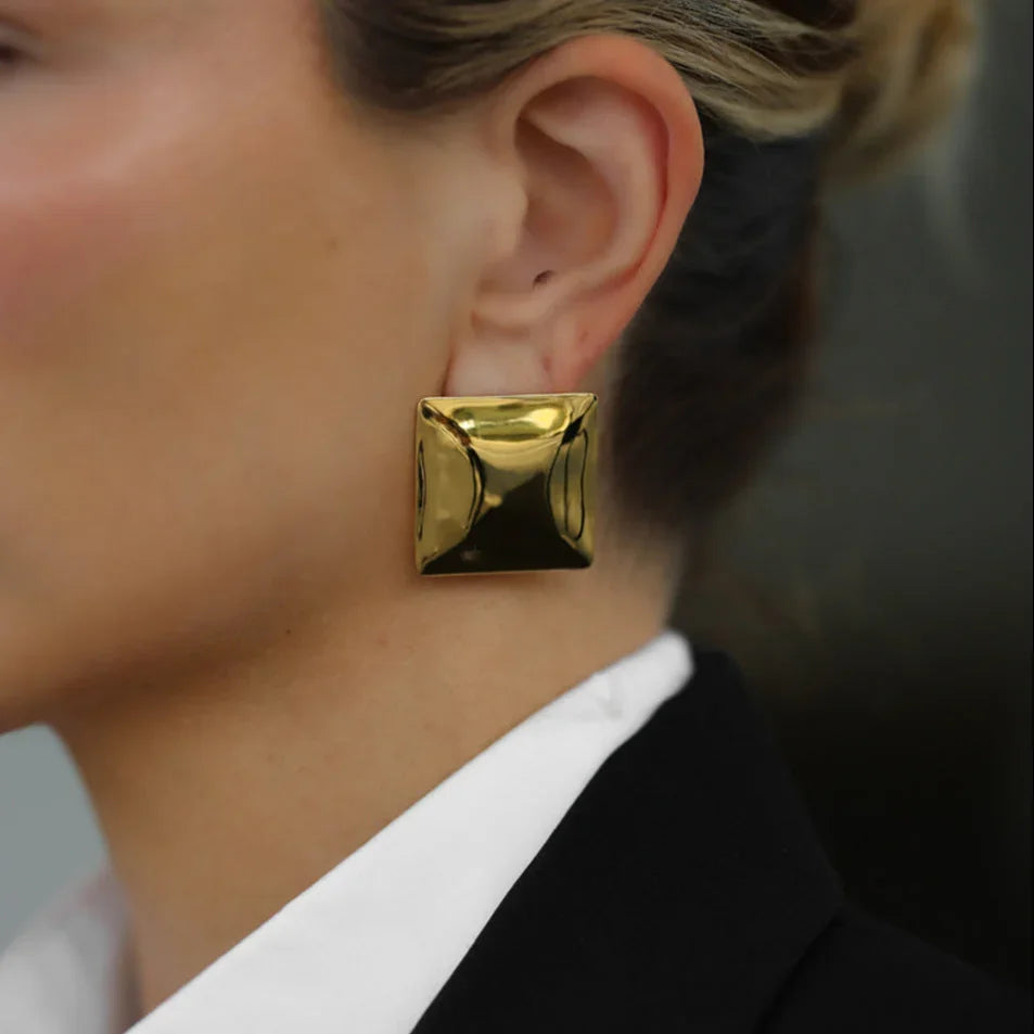 [Echo Fine]Fischer Chunky Pillow Earrings