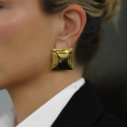 [Echo Fine]Fischer Chunky Pillow Earrings