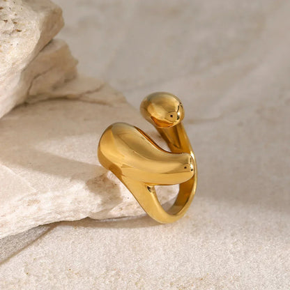 [Echo Fine]Abstract Gold Ring