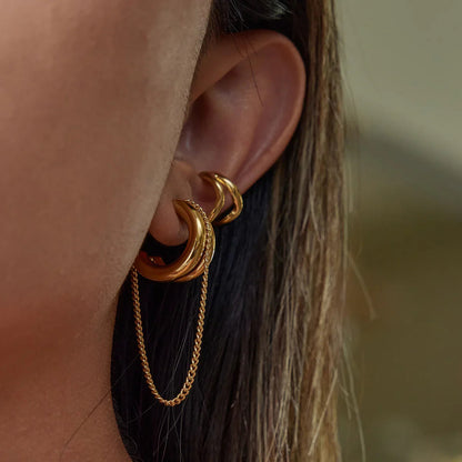 [Echo Fine]Galilea Link Chain Hoops
