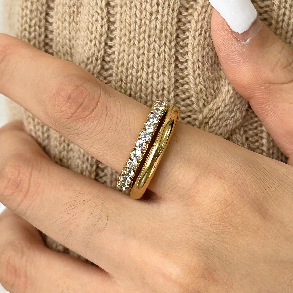 [Echo Fine]Alison Stacked Diamond Ring