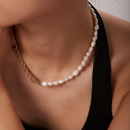 [Echo Fine]Dualia Gold Pearl Necklace