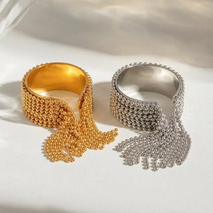 [Echo Fine]Krystelle Gold Tassel Ring