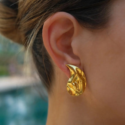 [Echo Fine]Raven Vintage Teardrop Earrings