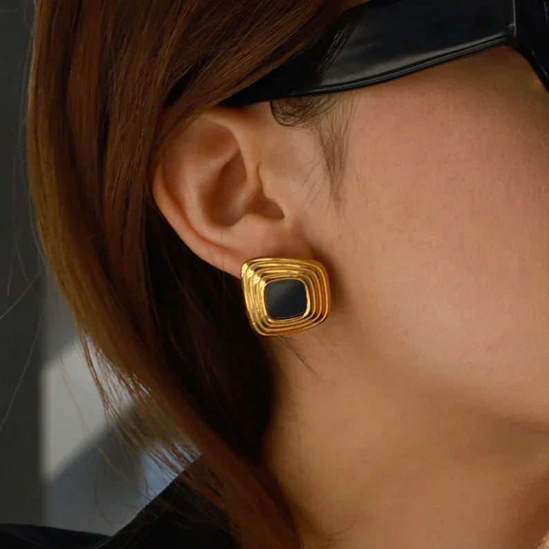 [Echo Fine]Sylvie Geometric Gold Earrings