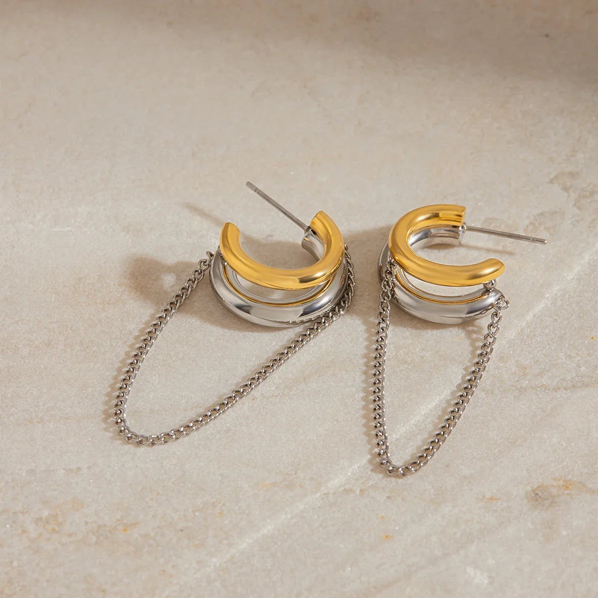 [Echo Fine]Galilea Link Chain Hoops