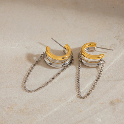 [Echo Fine]Galilea Link Chain Hoops