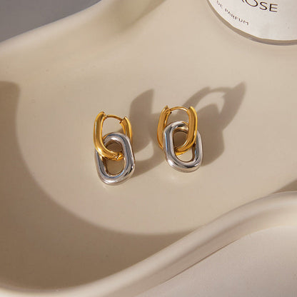[Echo Fine]Pippa Two Tone Double Hoops