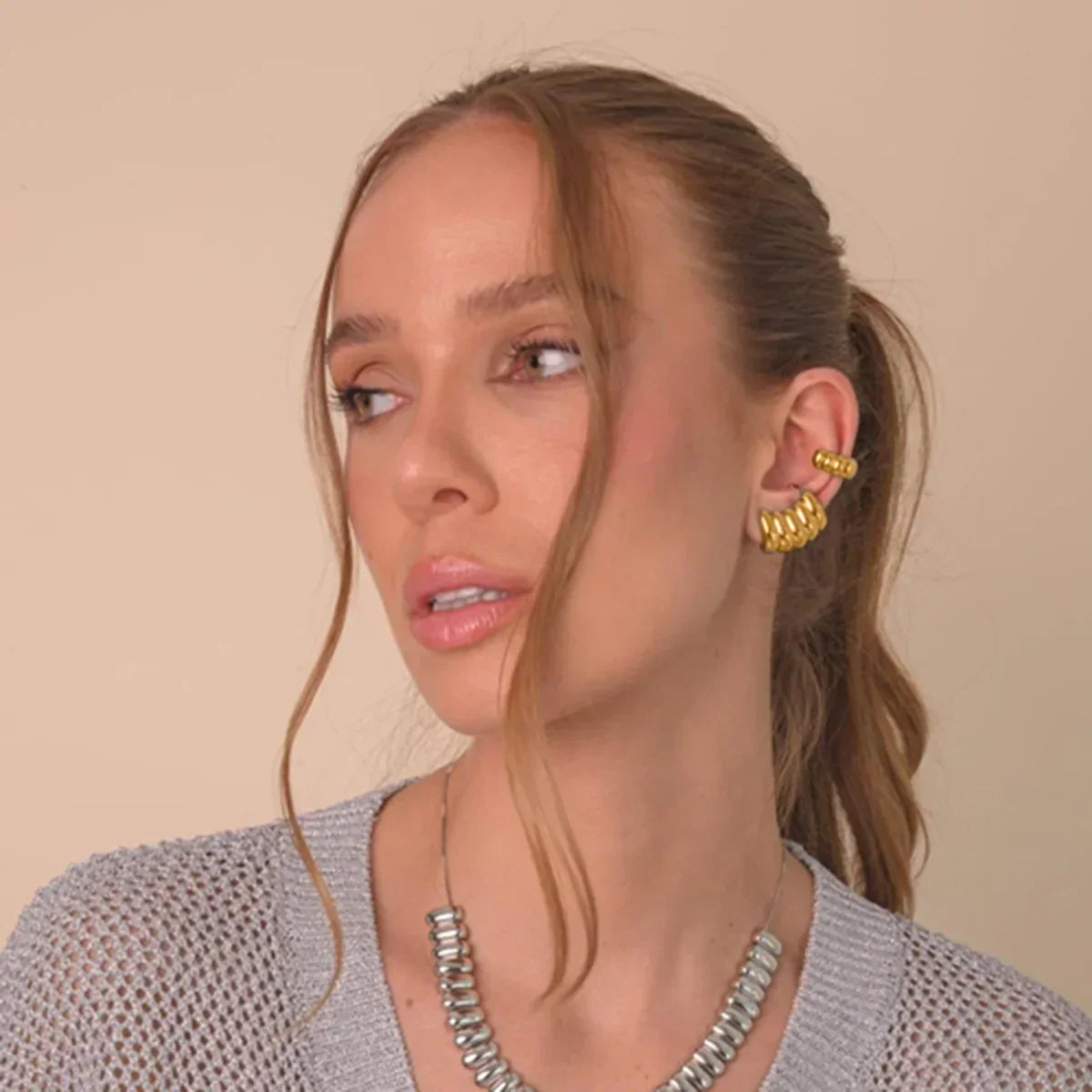 [Echo Fine]Beatrix Gold Earrings