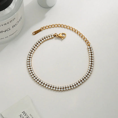 [Echo Fine]Celene Layered Tennis Bracelet