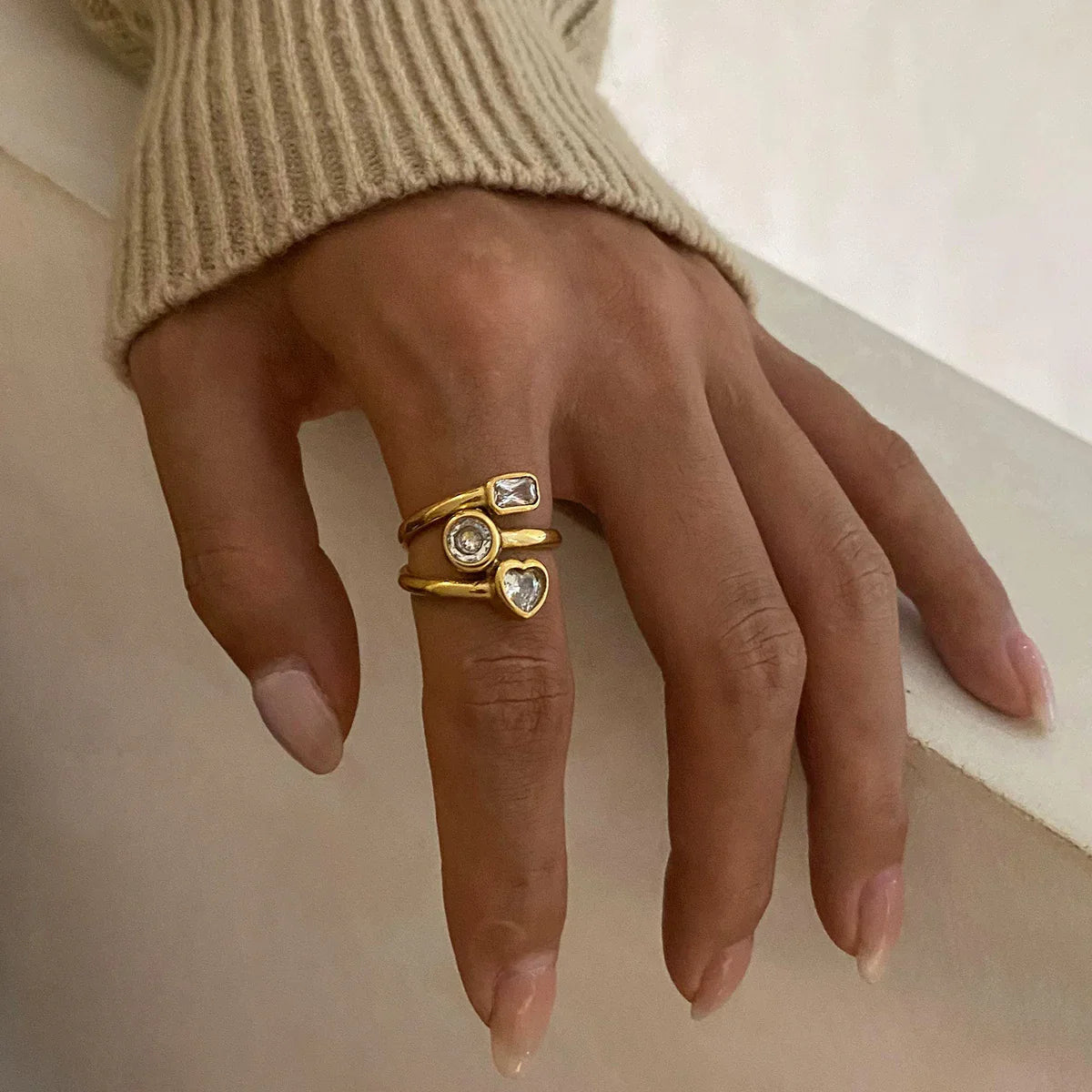 [Echo Fine]Amelina Layered Diamond Ring