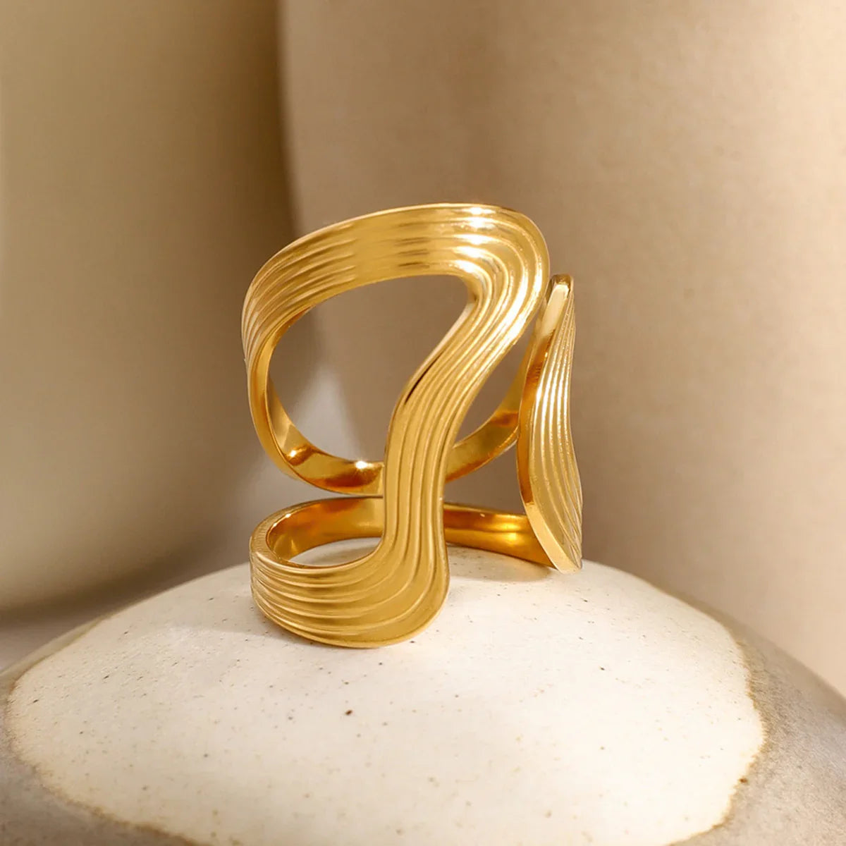 [Echo Fine]Vivi Twisted Band Gold Ring