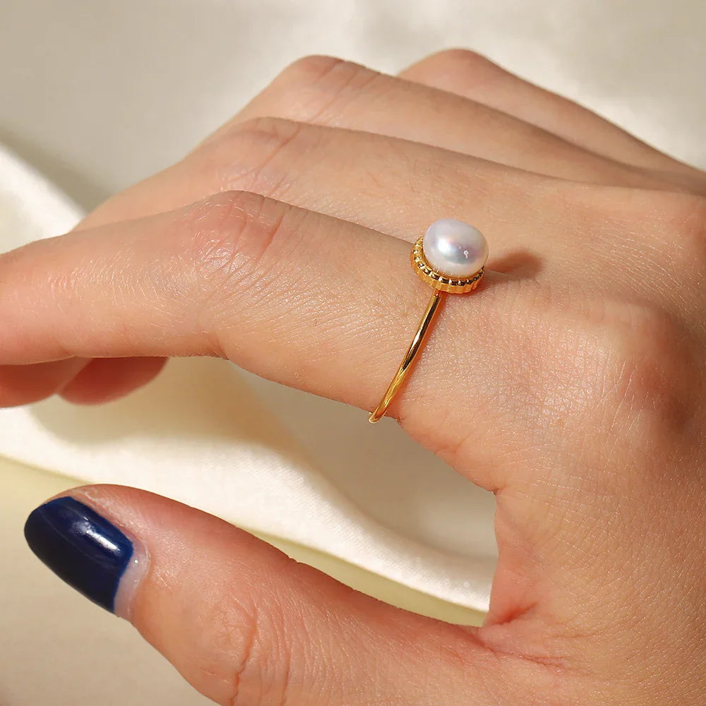 [Echo Fine]Solis Gold Pearl Ring