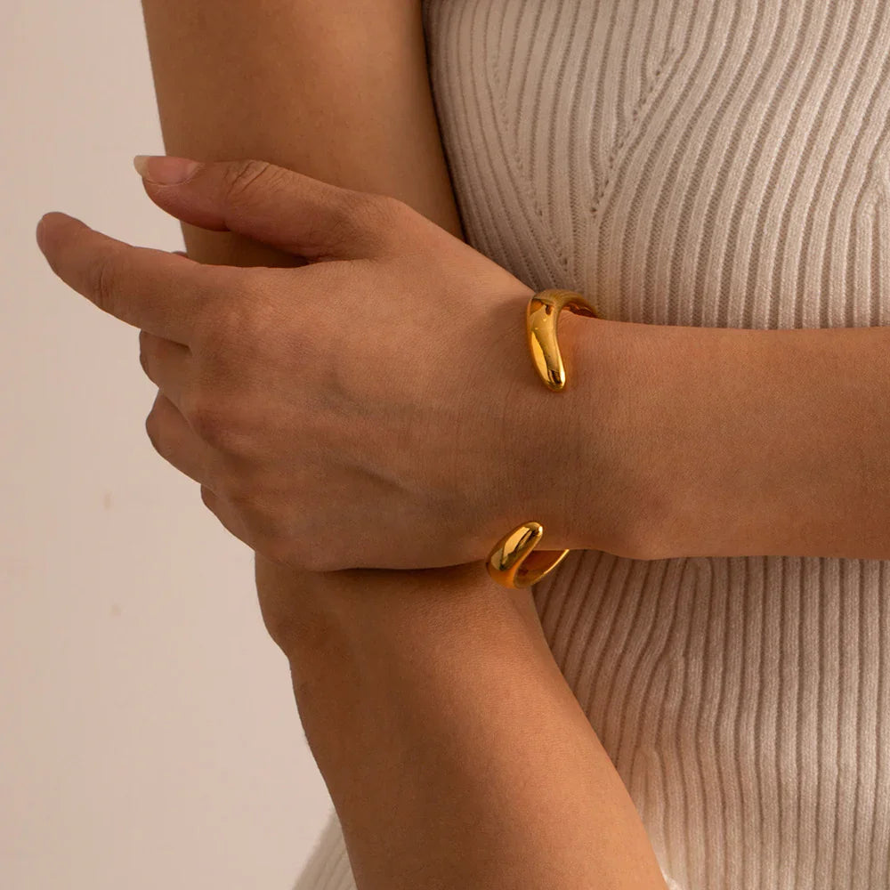 [Echo Fine]Audrina Contemporary Gold Bangle