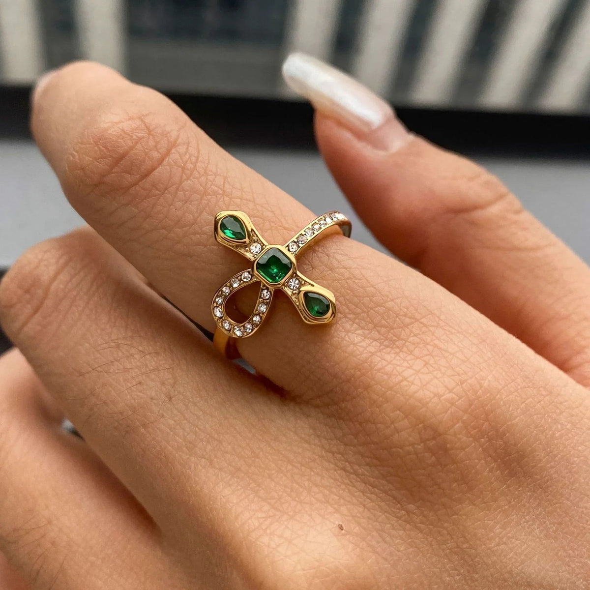 [Echo Fine]Joy Diamond Knot Gold Ring