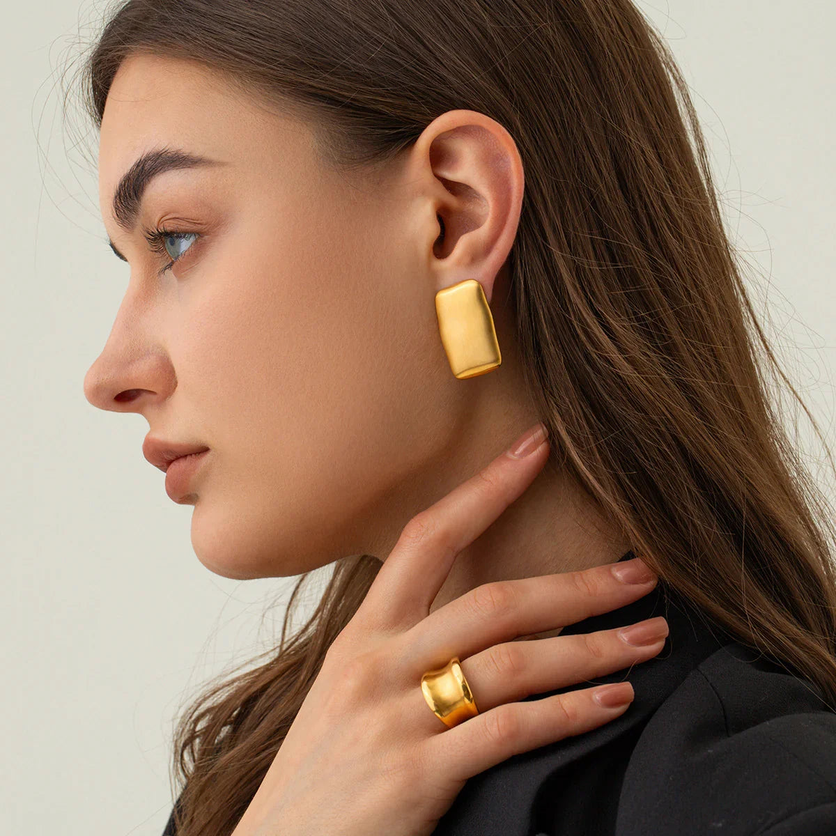 [Echo Fine]Olive Gold Earrings