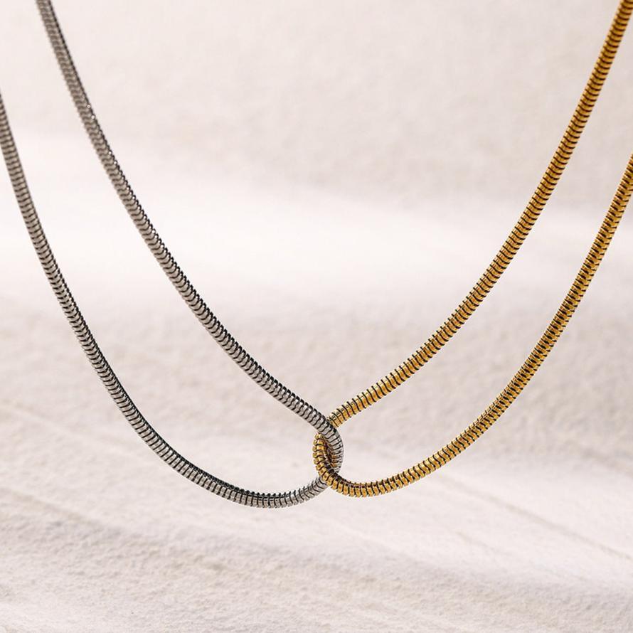 [Echo Fine]Talia Two Tone Necklace
