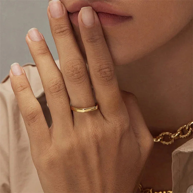[Echo Fine]Sasha Geometric Gold Ring
