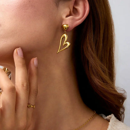 [Echo Fine]Venus Gold Heart Earrings