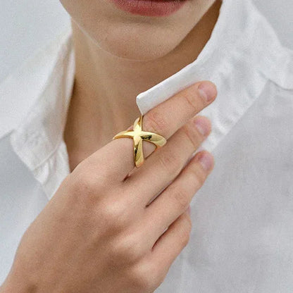 [Echo Fine]Carolyn Gold Cross Ring