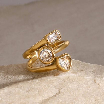 [Echo Fine]Amelina Layered Diamond Ring