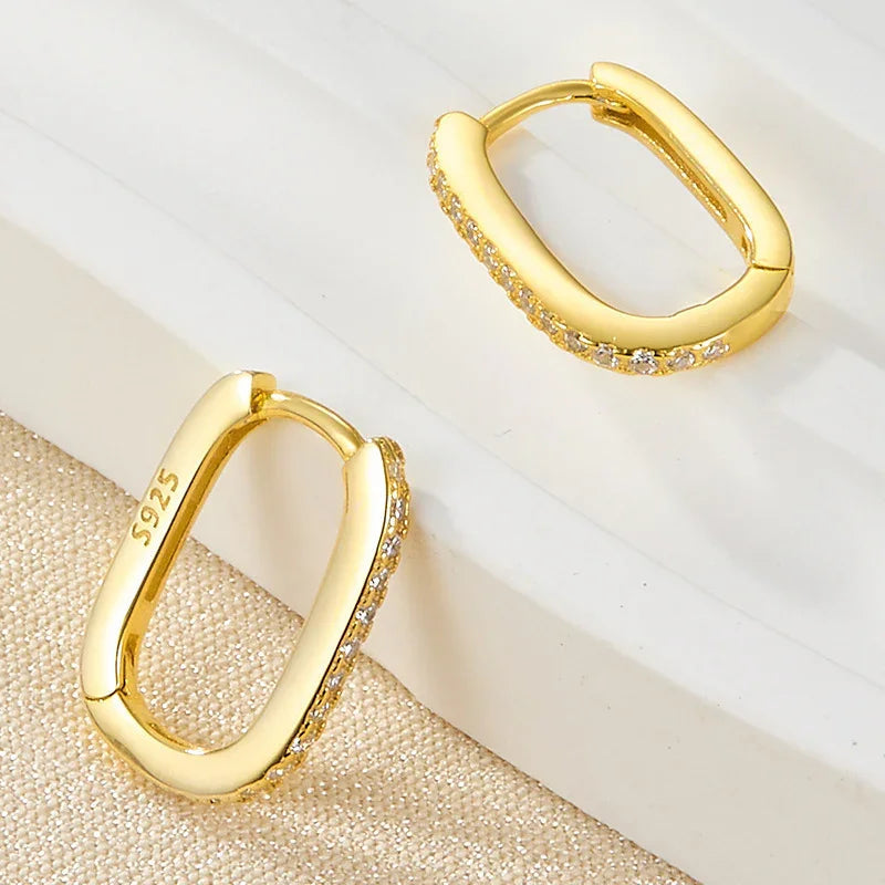 [Echo Fine]Melissa Oval Hoop Earrings