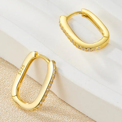 [Echo Fine]Melissa Oval Hoop Earrings