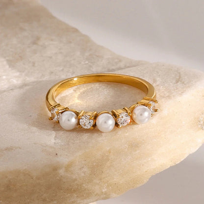 [Echo Fine]Keisha Diamond Pearl Ring