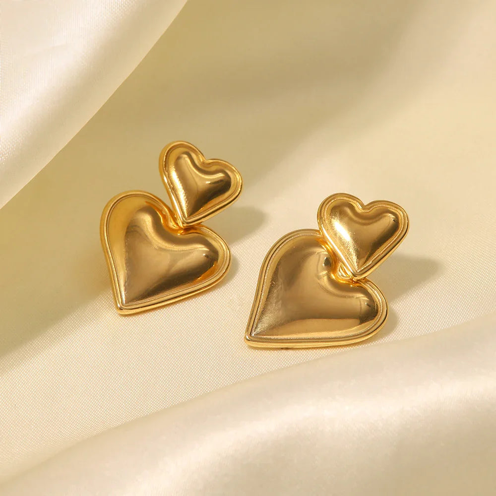 [Echo Fine]Zofia Gold Heart Earrings