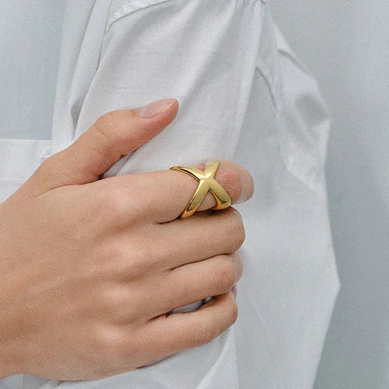 [Echo Fine]Carolyn Gold Cross Ring