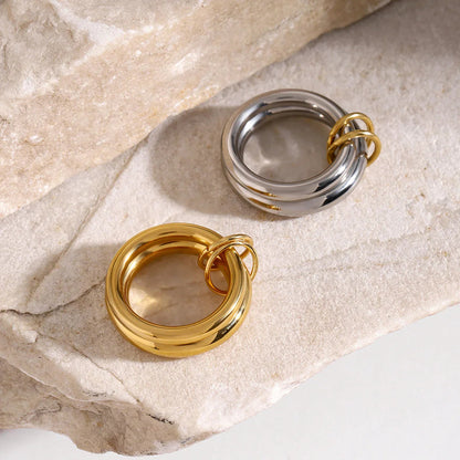 [Echo Fine]Dune Stacked Gold Ring