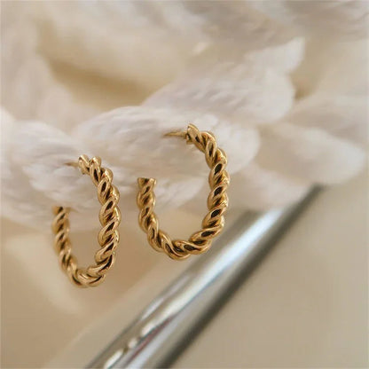 [Echo Fine]Gigi Twist Gold Earrings
