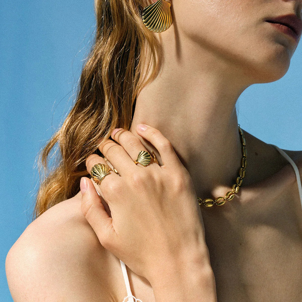 [Echo Fine]Nicole Seashell Gold Earrings