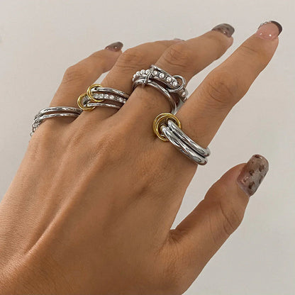 [Echo Fine]Dune Stacked Gold Ring