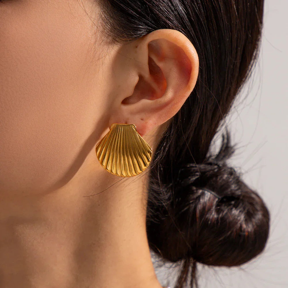 [Echo Fine]Nicole Seashell Gold Earrings