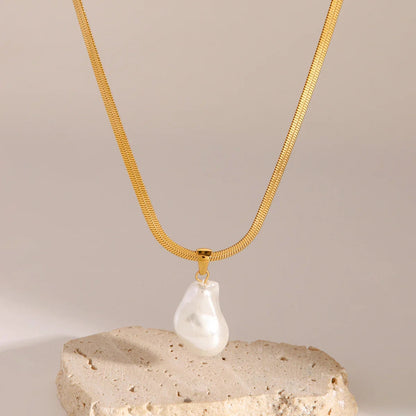 [Echo Fine]Glorietta Herringbone Pearl Necklace