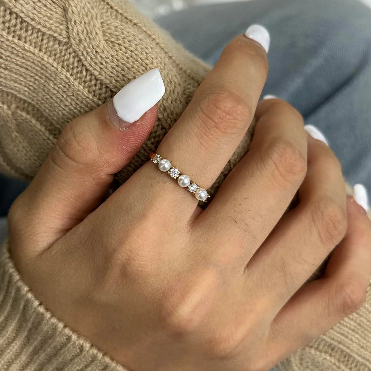 [Echo Fine]Keisha Diamond Pearl Ring