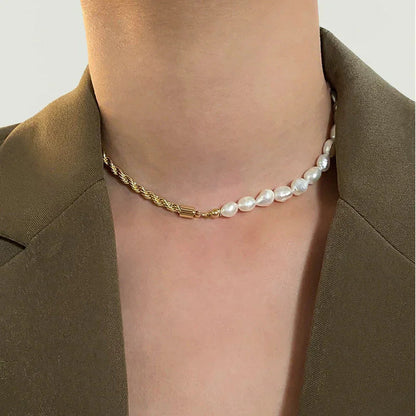 [Echo Fine]Dualia Gold Pearl Necklace