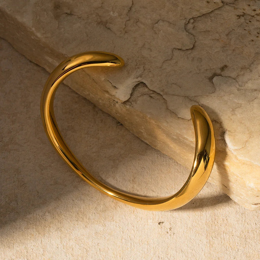 [Echo Fine]Audrina Contemporary Gold Bangle