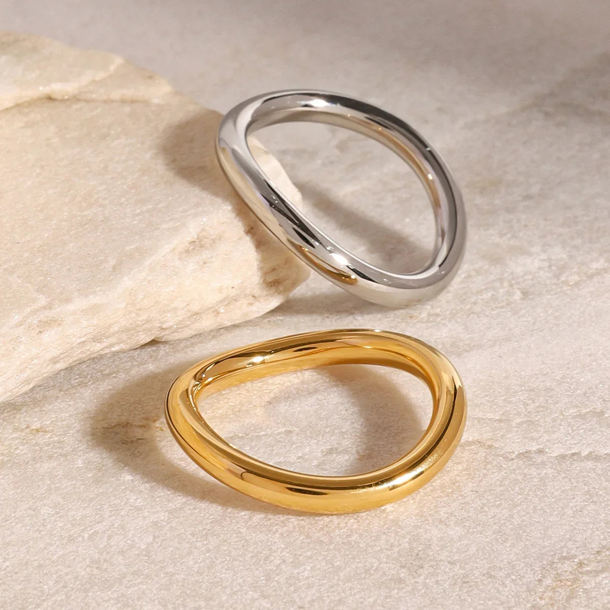 [Echo Fine]Miley Gold & Silver Layered Rings