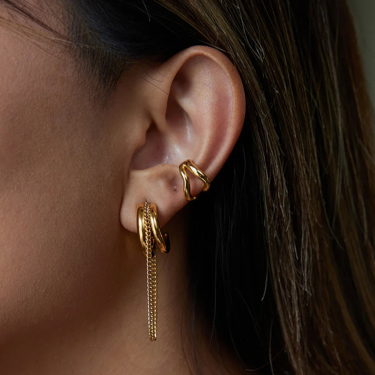 [Echo Fine]Galilea Link Chain Hoops