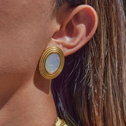 [Echo Fine]Ruthie Gold Enamel Earrings
