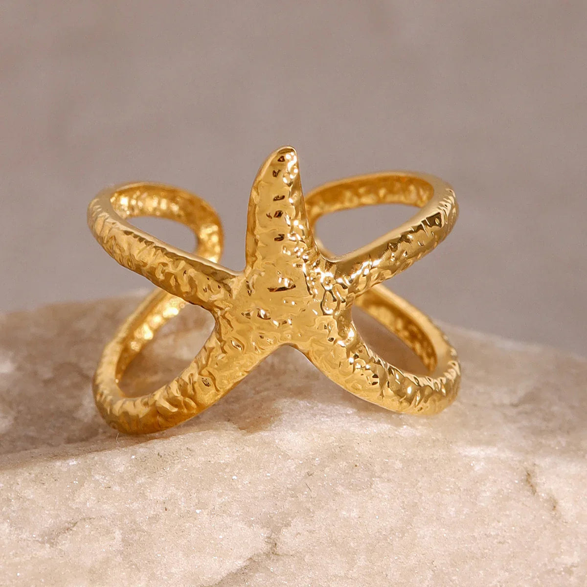 [Echo Fine]Aurelie Gold Starfish Ring