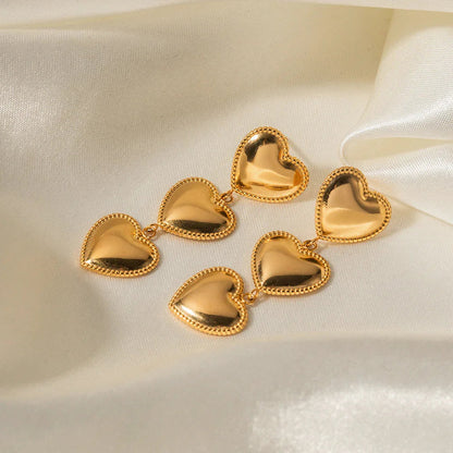 [Echo Fine]Aimee Gold Heart Earrings