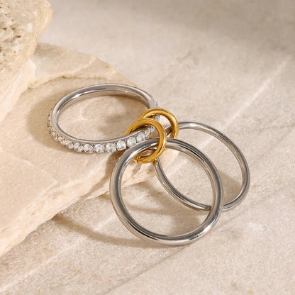 [Echo Fine]Desiree Stacked Diamond Ring