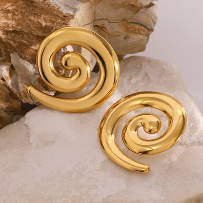 [Echo Fine]Zarya Spiral Gold Earrings