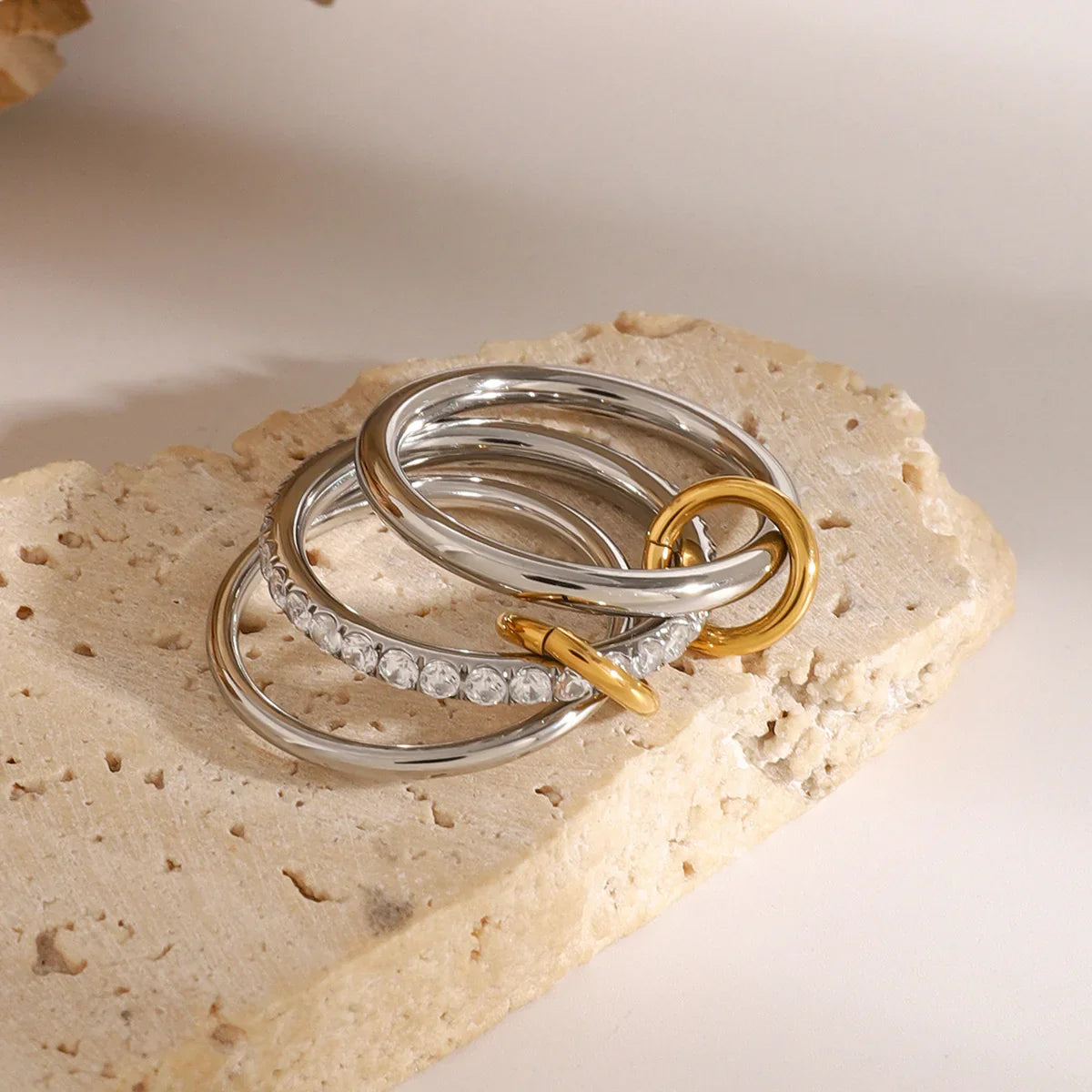 [Echo Fine]Desiree Stacked Diamond Ring