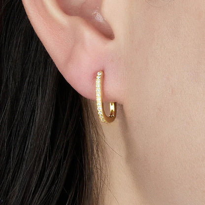 [Echo Fine]Melissa Oval Hoop Earrings