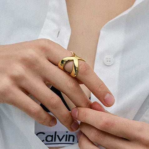 [Echo Fine]Carolyn Gold Cross Ring