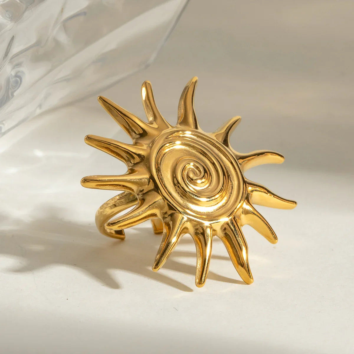 [Echo Fine]Solstice Golden Sun Ring